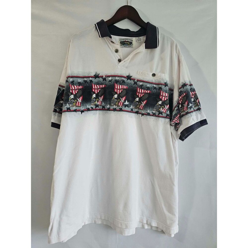 Cumberland Outfitters Americana Eagle Polo Shirt – XL